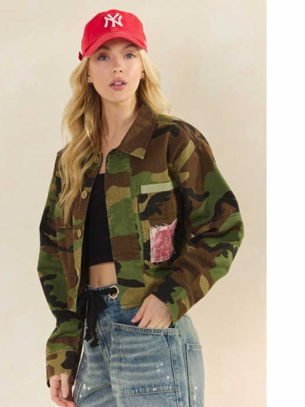 Camo Floral Utility Jacket - Picture 7 of 11